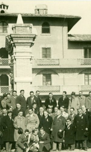 MACCARESE (RM)-16 febbraio 1933-AGRICOLTORI LOMBARDI IN VISITA ALLE BONIFICHE