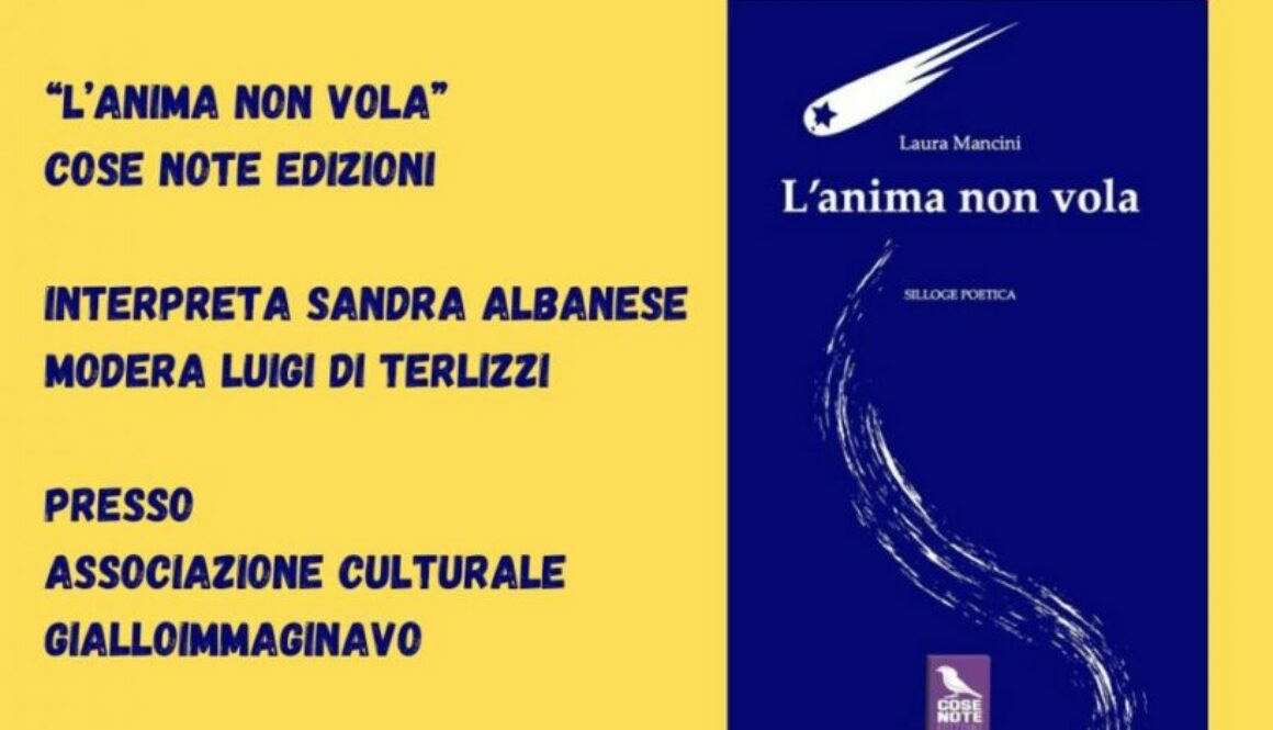 Laura Mancini:” L'anima non vola”