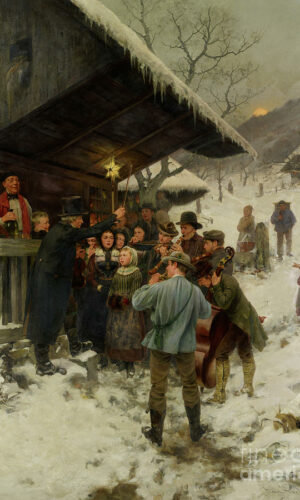 Artista Hans Bachmann-Titolo:”A Christmas Carol In Lucerne” anno 1887 -