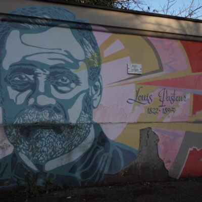 Franco Leggeri Fotoreportage- Murales Ospedale Spallanzani di Roma-12)- - Louis Pasteur- il primo microbiologo